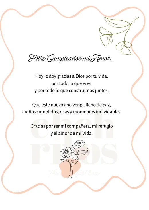 Tarjeta Feliz cumpleaños mi amor