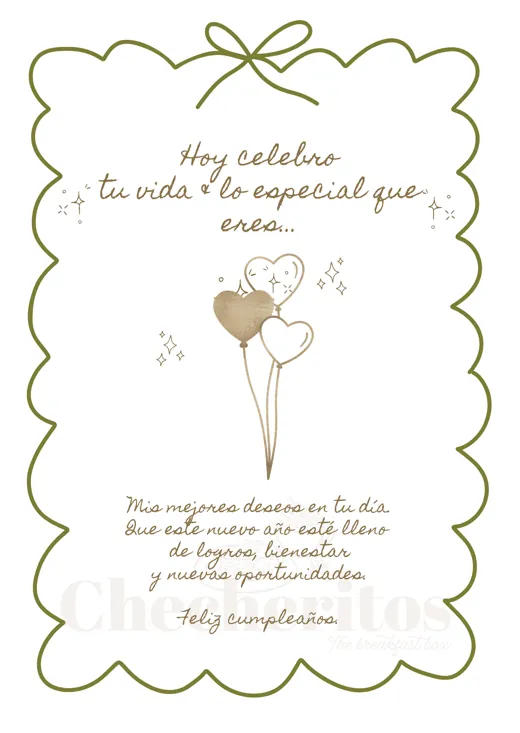Tarjeta Hoy celebro tu vida